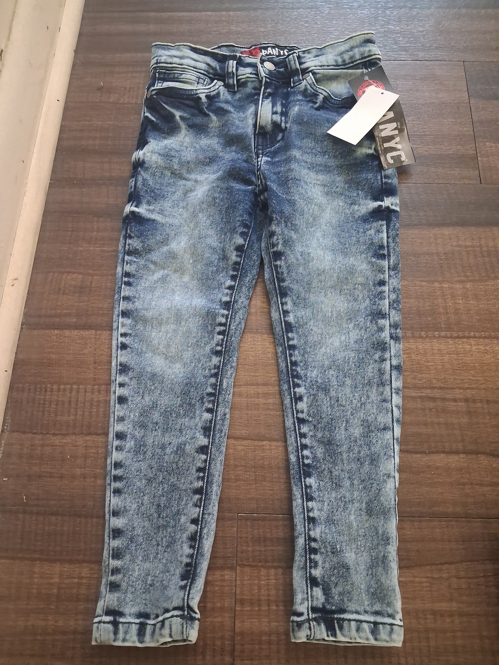 NYC Acid-Wash Light Blue Skinny Jeans